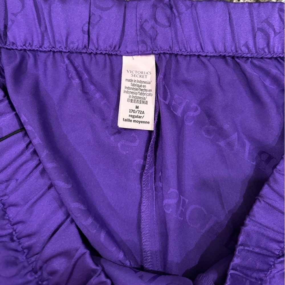 Victorias Secret Purple 2 Piece PJ Set Size Medium - Picture 11 of 16